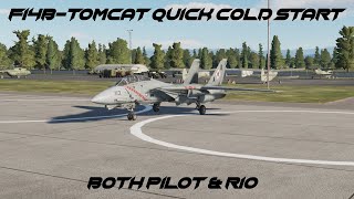 DCS World: F14B Tomcat QUICK Cold Start Tutorial! (Pilot & RIO)