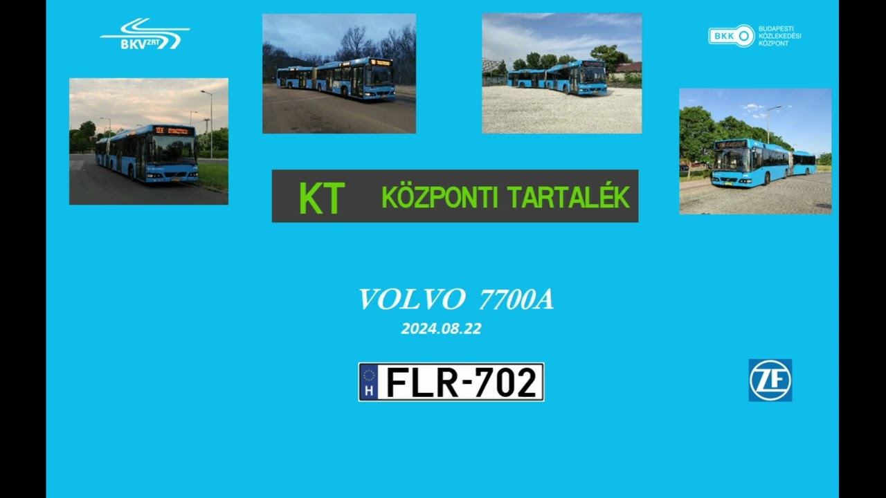 [SOUND] FLR-702 BKV Központi tartalék 2024.08.22 Volvo 7700A /Budapest Bus Sound/