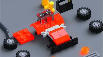LEGO Mini Tractor build in Less Than 20 Seconds!  Ra brick🚜  Easy LEGO Tutorial