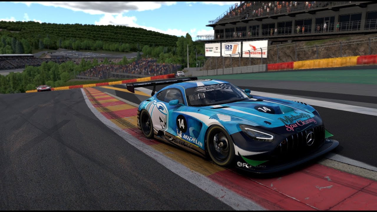 Spa 24 - Skid Mark Sim Racing Team Merc Part 2 - YouTube