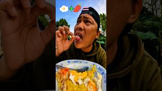 eating eggs &amp; purple chili super hot #shorts #mukbang #food