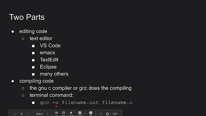 Compiling C code from the terminal on a Mac