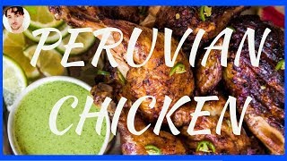 Peruvian Chicken With Spicy Cilantro Sauce