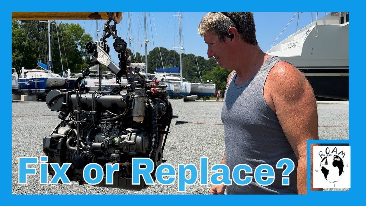 Engines are coming out! Episode 28. #sailingcatamaran #refit