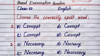 choose the correctly spelt word spelling mistakes correctly spelt word in English