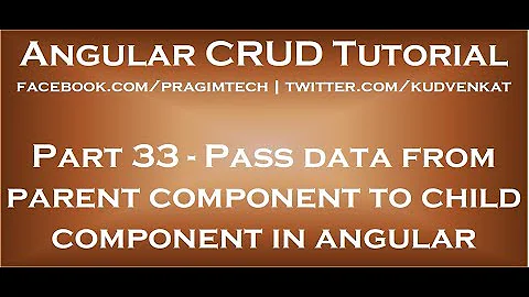 Pass data from parent to child component in angular