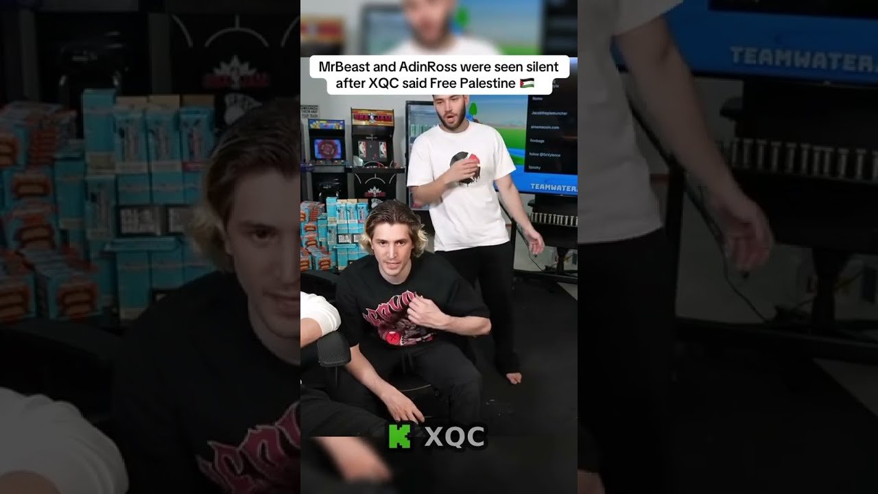 XQC Speaks Up For Palestine In Front Of MrBeast And AdinRoss Adinross Mrbeast Xqc