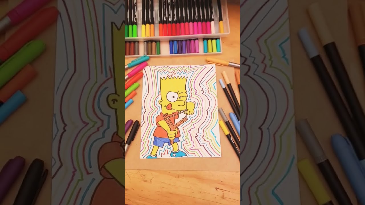 Desenho de Bart 2 pintado e colorido por Kakkak o dia 16 de Outobro do 2012