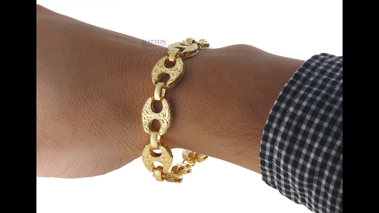 14k gold gucci link bracelet