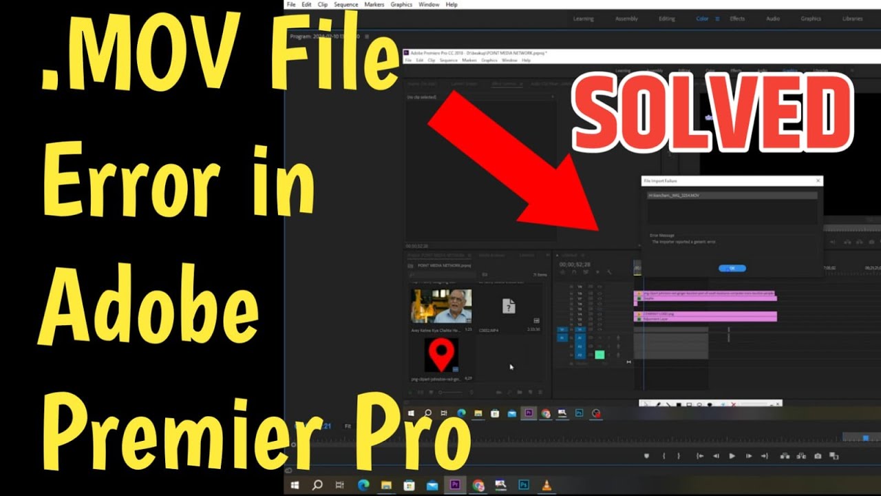 How to Import MOV Video File in Adobe Premiere Pro | MOV iPhone Error Video to Premiere Pro: SOLVED!