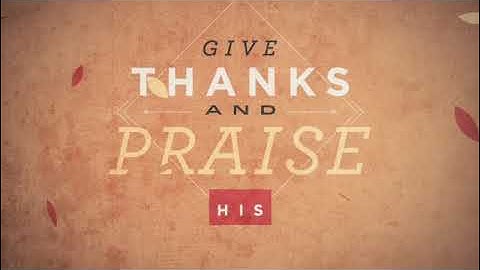 Today Is Thanksgiving Day Mini Movie Sermon Video