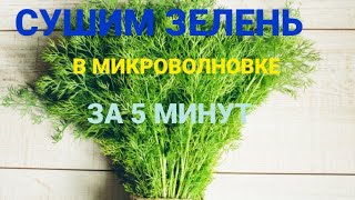 как высушить зелень в микроволновке