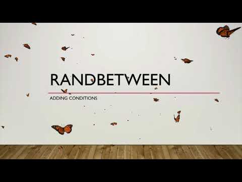 MS EXCEL RANDBETWEEN, CONDITIONS, FUNCTIONS