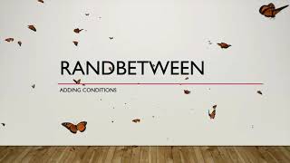 MS EXCEL RANDBETWEEN, CONDITIONS, FUNCTIONS