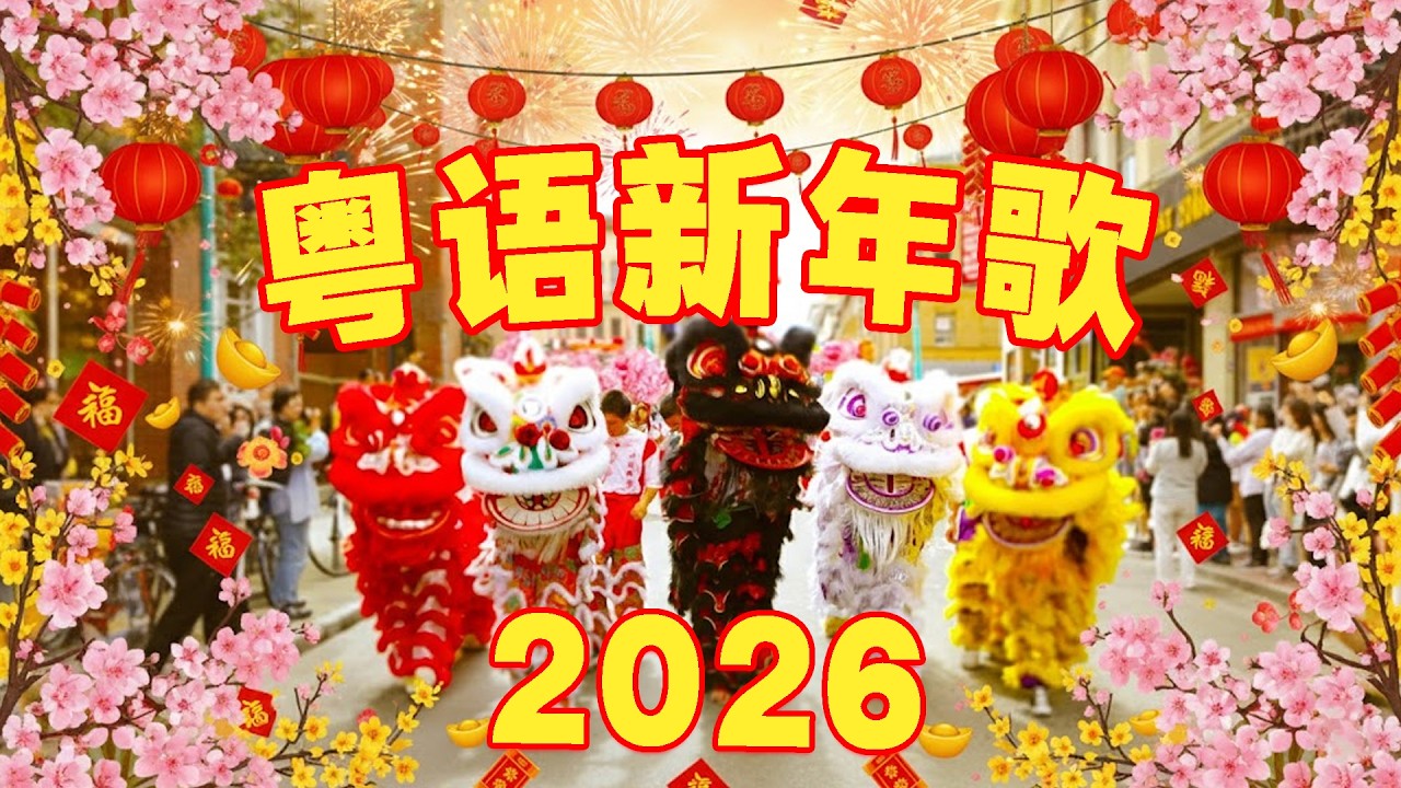 【粤语新年歌】新年歌2026(廣東話) 🧨 100首传统新年歌曲(廣東話) 🎵 Cantonese New Year Song 2026: 财神到 , 開心年 , 今年勝舊年 💰✨