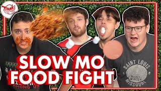 Catching Food In Our Mouths (SLOW MOTION) Challenge!!