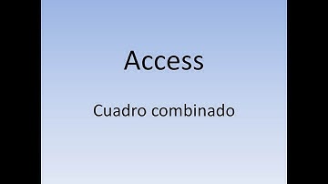 Access - Cuadro combinado