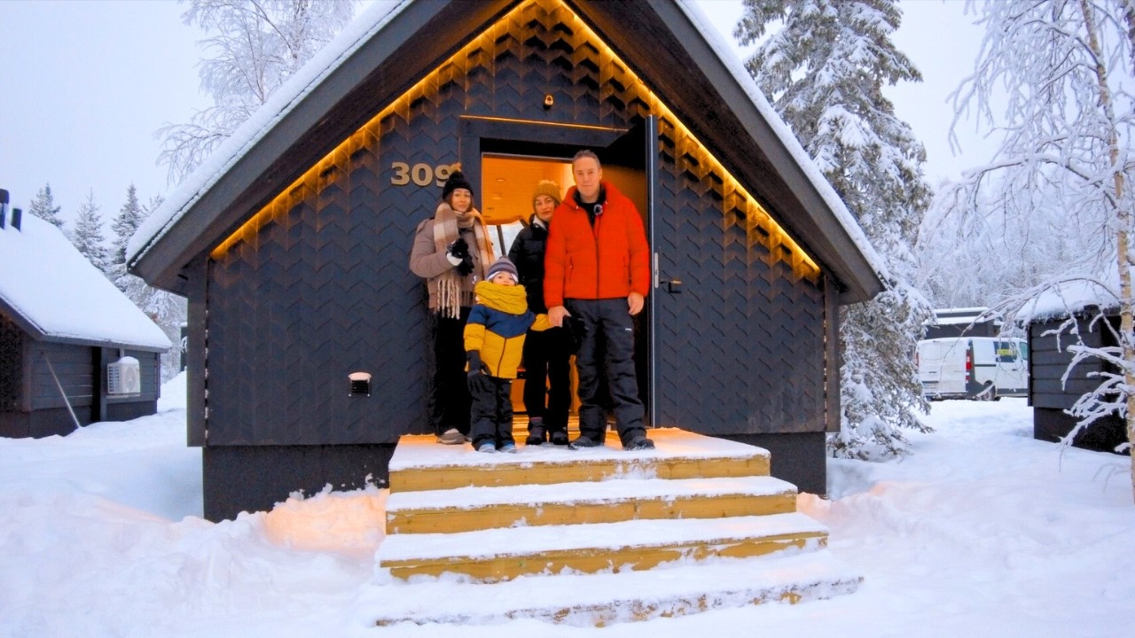 Я отвёз свою семью переночевать в деревянное иглу в Арктику!