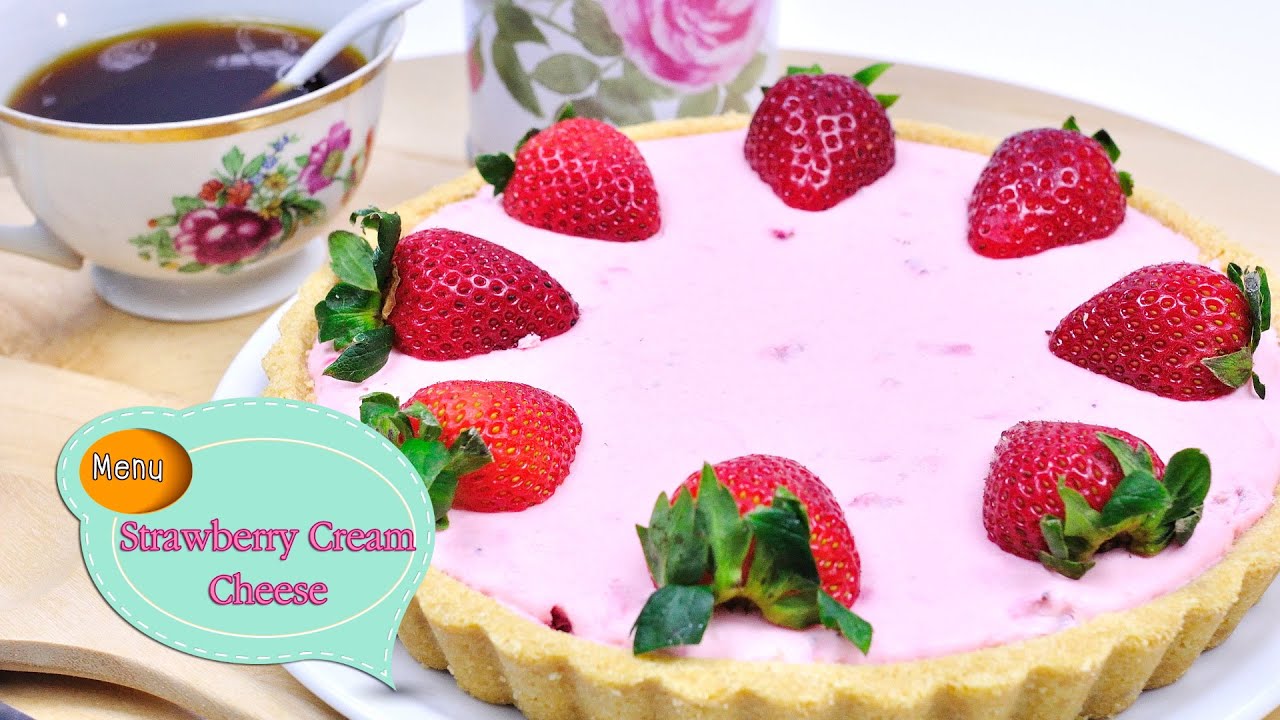 สตรอเบอร์รี่ครีมพาย Strawberry Cream Pie - 1 Minute Cooking