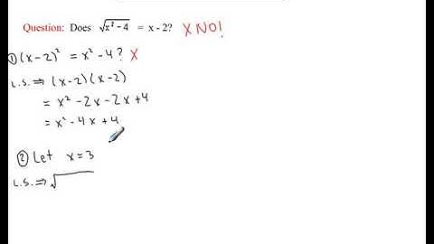 Avoiding Common Math Mistakes - Square Roots