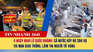 4 ngày nghỉ lễ Quốc khánh: Cả nước xảy ra 204 vụ tai nạn giao thông, làm 116 người tử vong