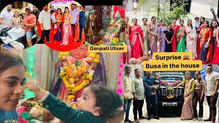 Ganpati Utsav and surprise to us 🚘 family | Modak 😋 Hayabusa | kolin pilot vlog