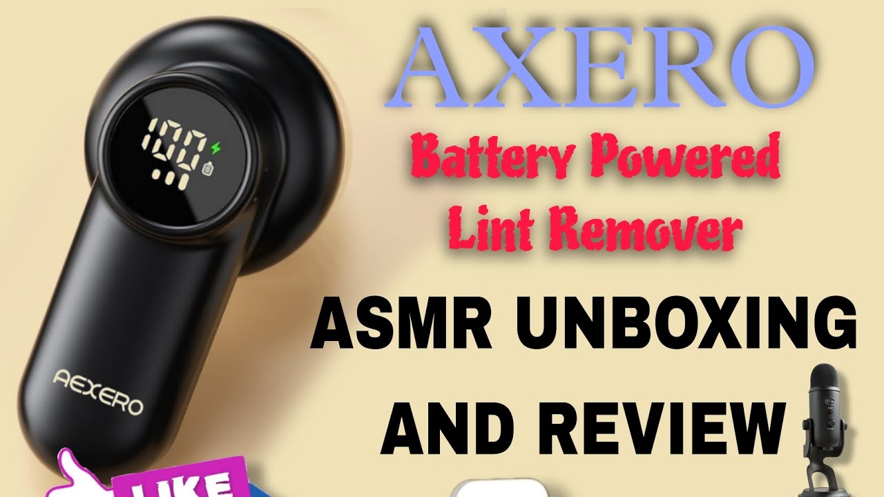 AXERO Battery Powered Lint Remover ASMR UNBOXING AND REVIEW!!!