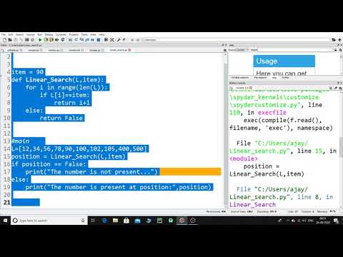 Linear Search using Python - YouTube
