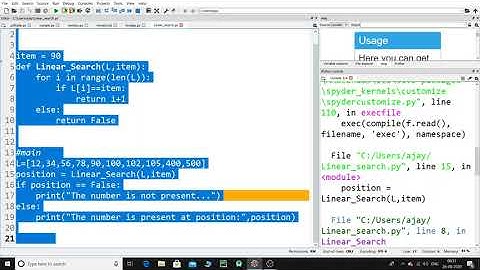 Linear Search using Python