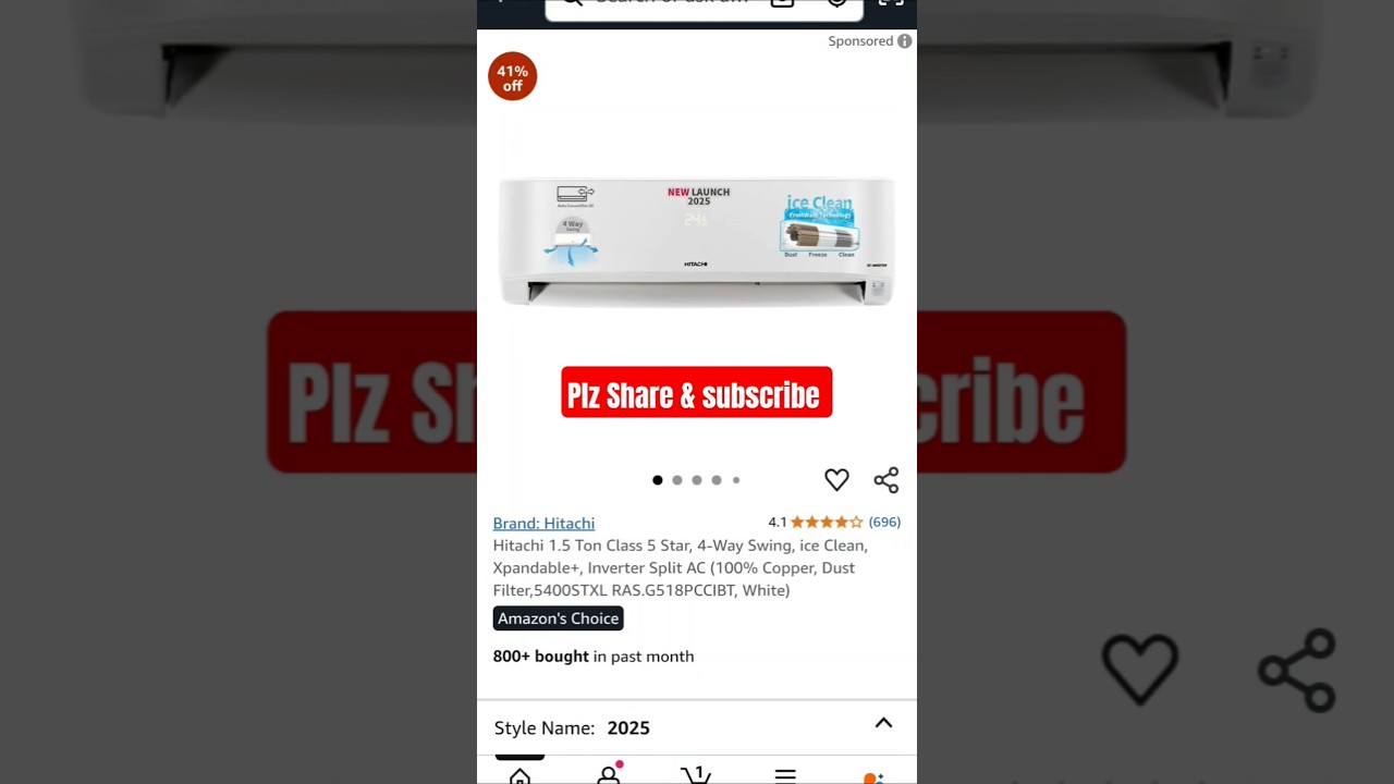 Hitachi 5-Star AC 🌬️ Xpandable+ Cooling + 4-Way Swing | Summer Beast