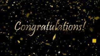 2 Hour Congratulations Background Video with Gold Confetti and  Music | 365Edits.com RSVP Website