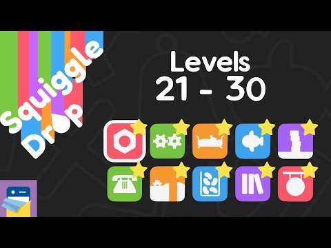 Squiggle Drop: Levels 21 - 30 Walkthrough & iOS Apple Arcade Gameplay (by Noodlecake)