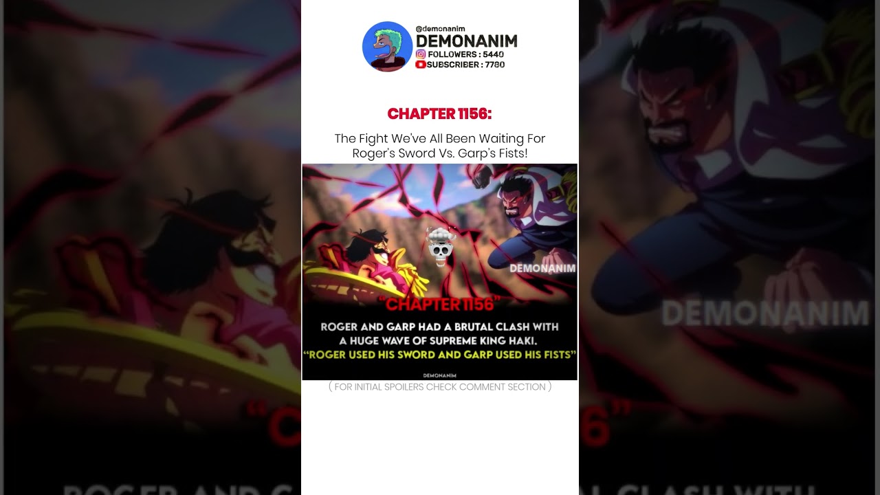 Roger Vs Garp | one piece chapter 1156 