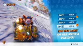 CTR Developer Time Trial Blizzard Bluff