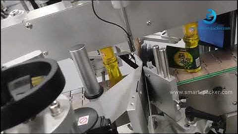 Cone shape round bottle vertical automatic labeling machine testing video