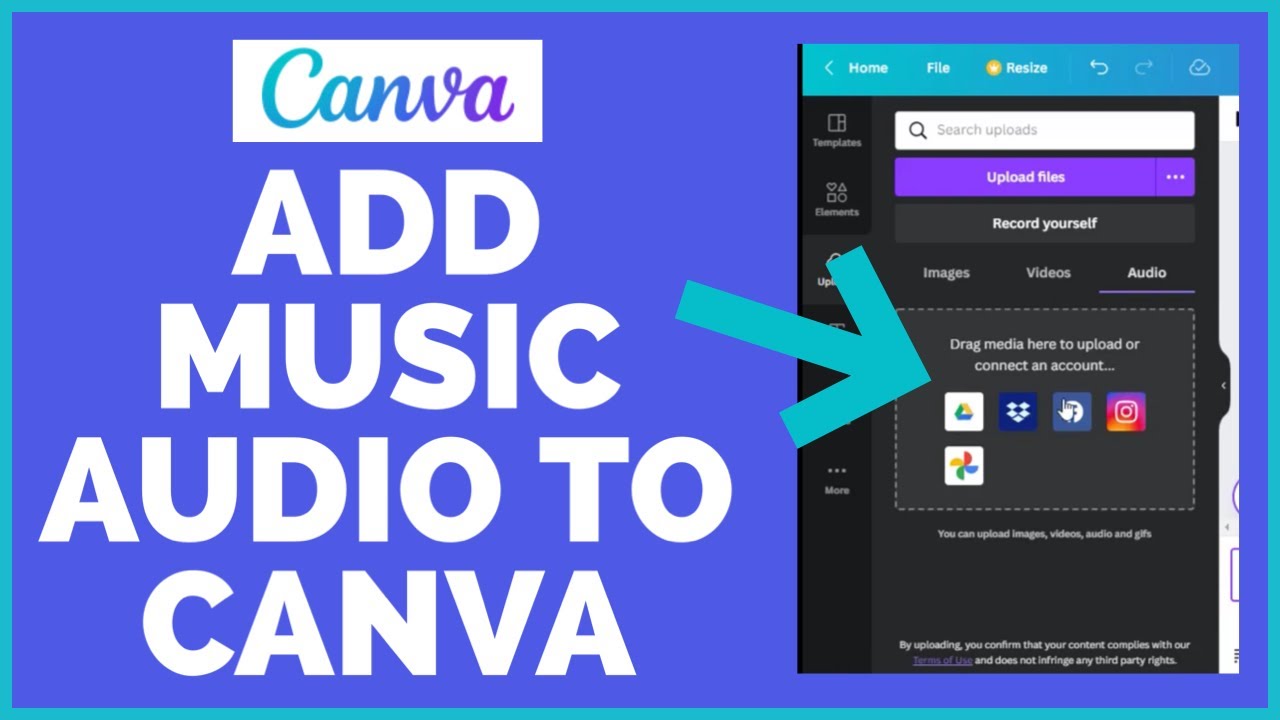 how to put background music in canva presentation