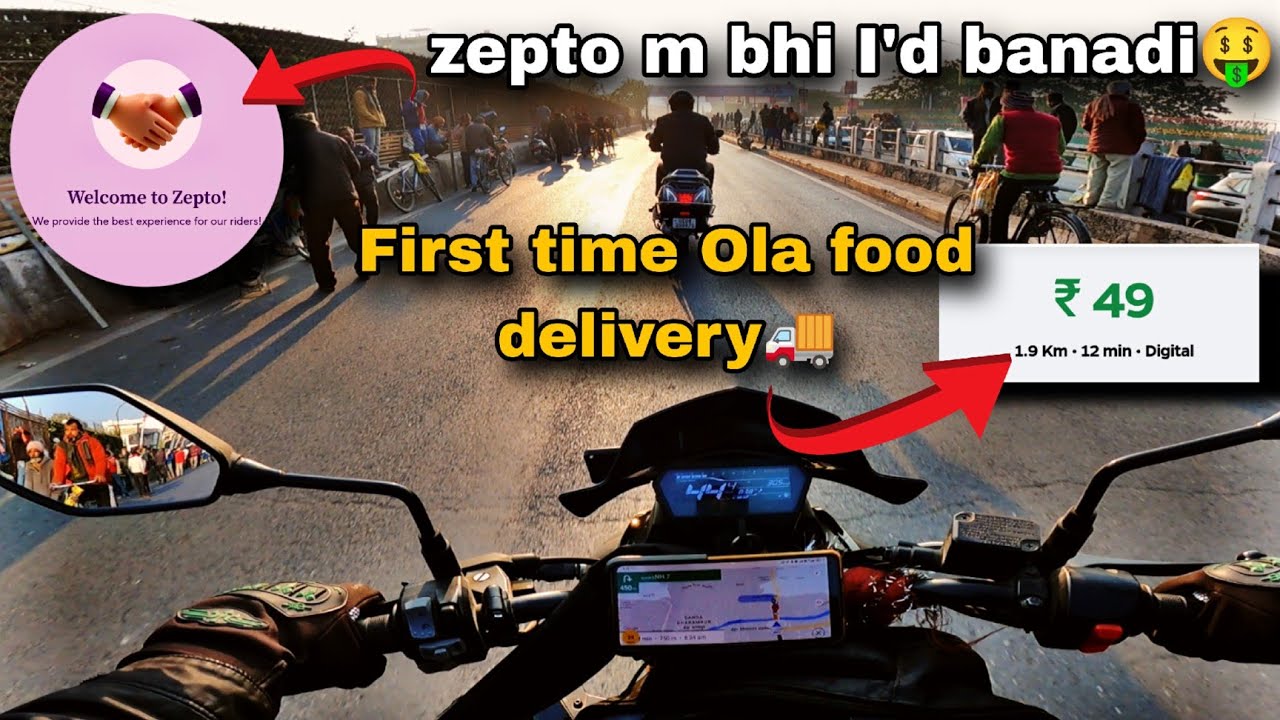 First time Ola food delivery 2024😱 // New food delivery job ola earning🤑 // today live earning 💰