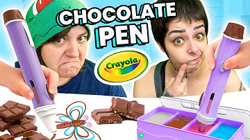 Drawing Chocolate? Cash OR Trash? Testing Chocolate Pen & Nail Art Kit Crayola