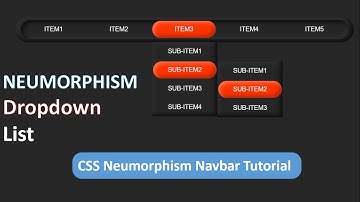 Neumorphism Dropdown Menu Using Pure CSS | Neumorphic DropDown List Navbar Using HTML and CSS Only.