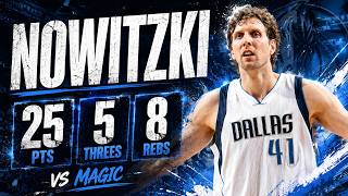 Dirk Nowitzki 25 pts 5 threes 8 rebs vs Magic 2014-15 season
