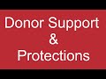 Donor support  protections