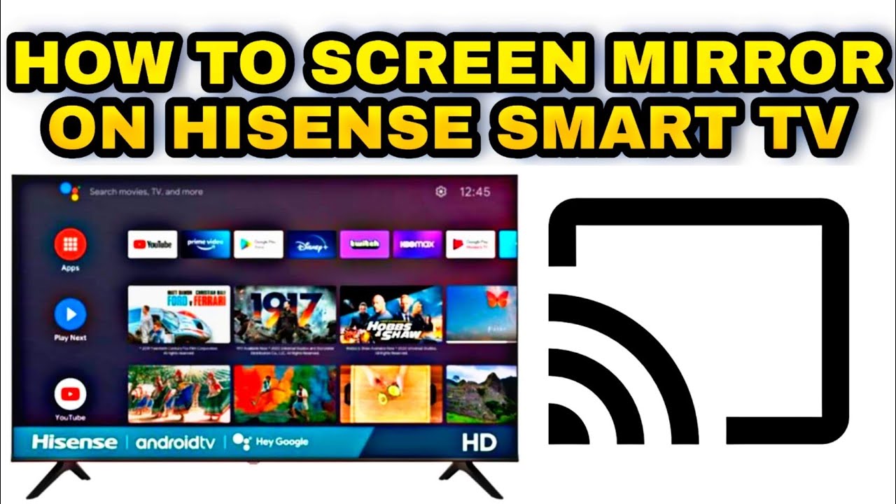 How to Cast/Screen Mirror Hisense H55 Android TV Smart TV YouTube