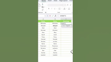 Case Sensitive Matches with the EXACT Function #shorts