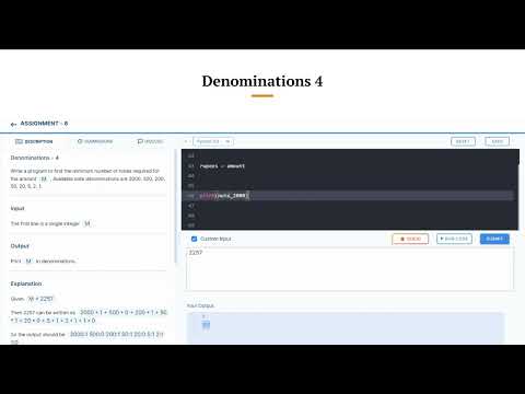 Denominations 4 | Assignment 6 | CCBP | NxtWave CCBP 4.0 Telugu | Python Programming | Python Code