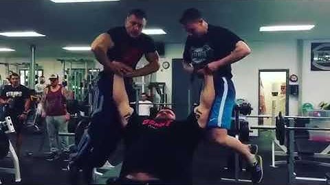 EDDIE "THE BEAST" HALL Bench Pressing People at Strength Asylum