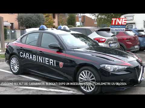 FUGGONO ALL'ALT DEI CARABINIERI: BLOCCATI DOPO UN INSEGUIMENTO DI 17 CHILOMETRI | 21/08/2024