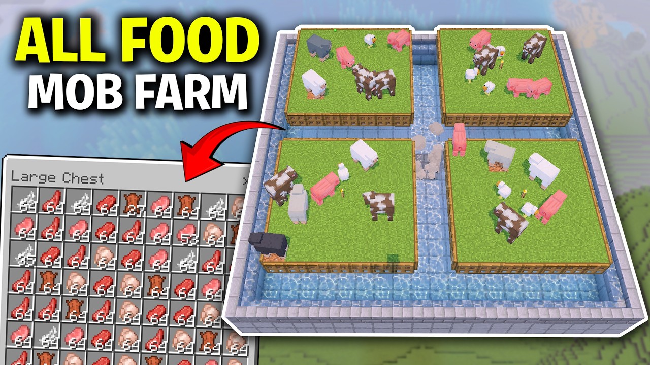 Easiest ALL FOOD Mob Farm for Minecraft 26.1+ - YouTube