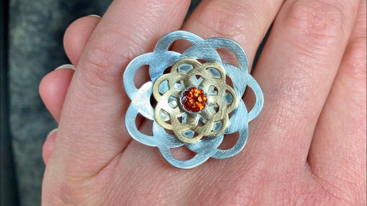 Unikat aus der Werkstatt: ✨ Handgefertigter Ring aus 925 Silber & 333 Gold – Mit strahlendem Citrin