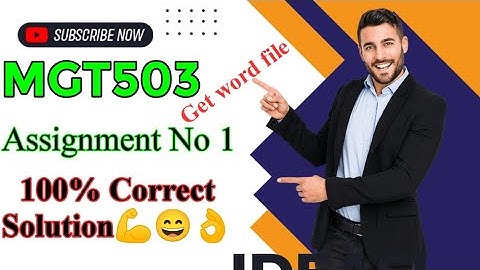 mgt503 assignment 1 solution 2022 #mgt #mgt503 #word @QuizVu