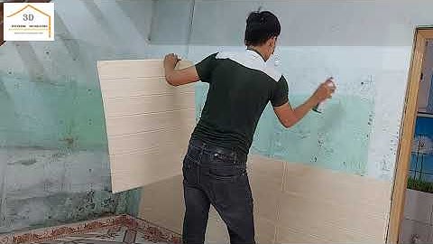 Hướng Dẫn Thi Công Xốp Dán Tường 3D Giả Gỗ Cho Tường Vôi Ve Ẩm Mốc Đơn Giản